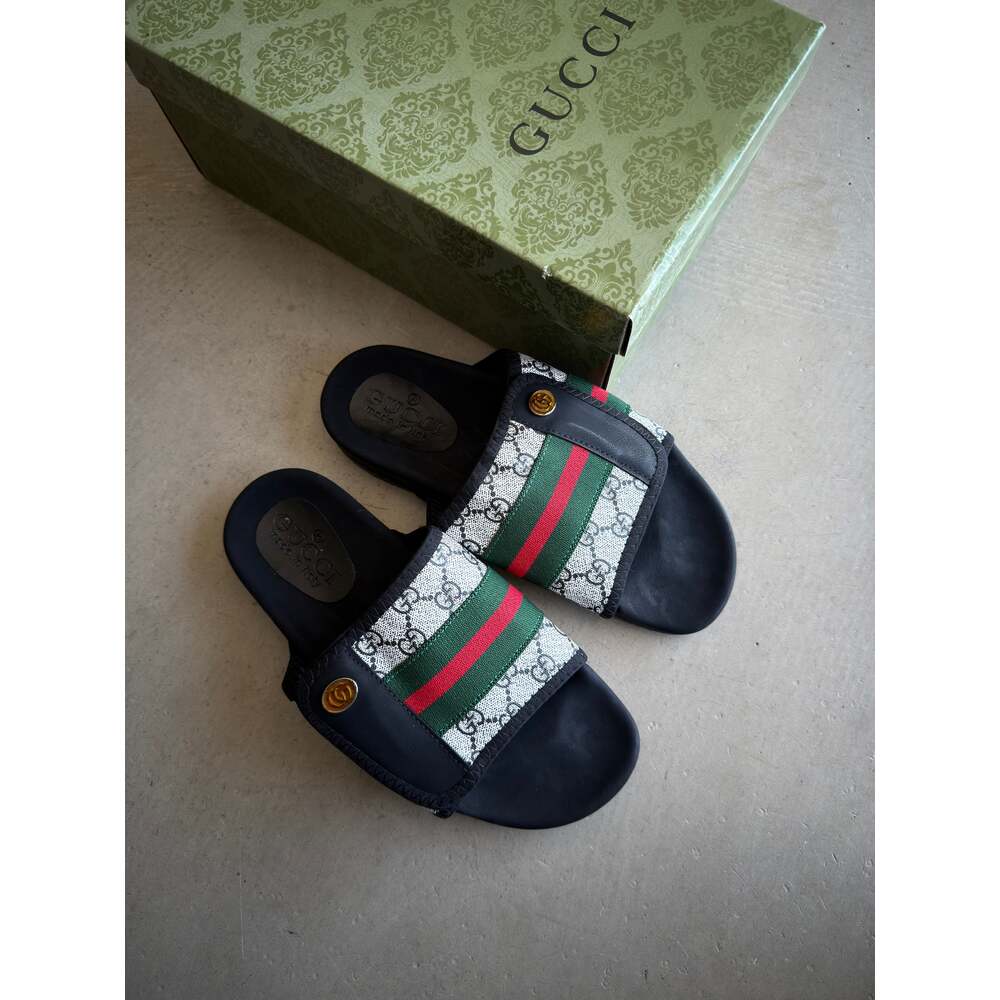 Gucci Siyah Gri Terlik