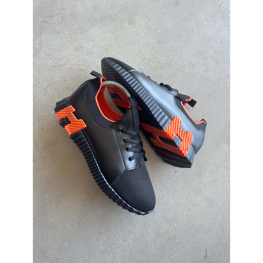 Hermes Siyah Turuncu Sneakers