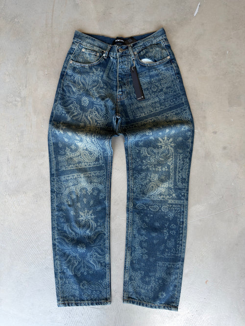 Amiri Vintage Yıkamalı Mavi Kot Pantolon
