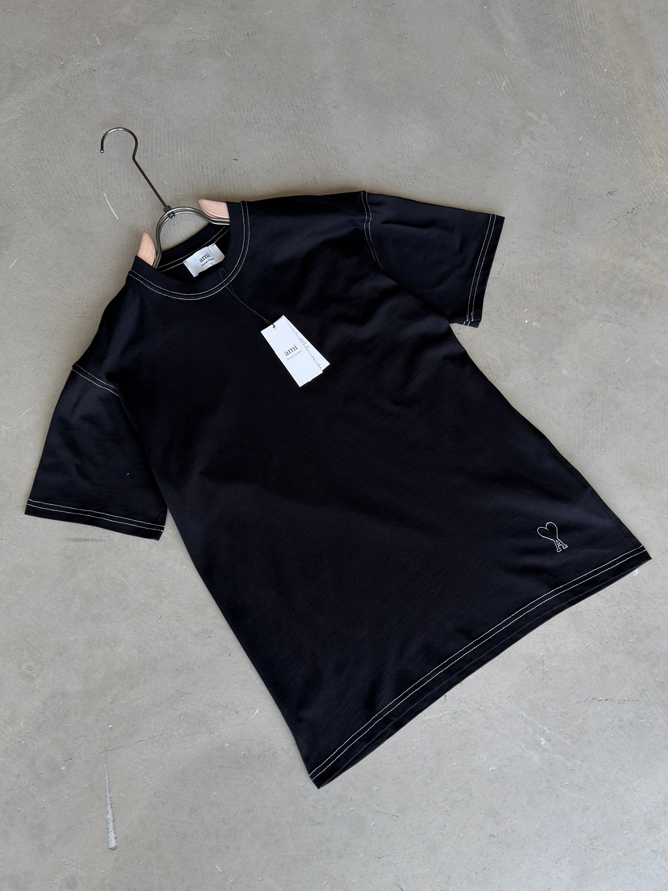 Amiri Dikiş Detaylı Siyah Tshirt (premium)