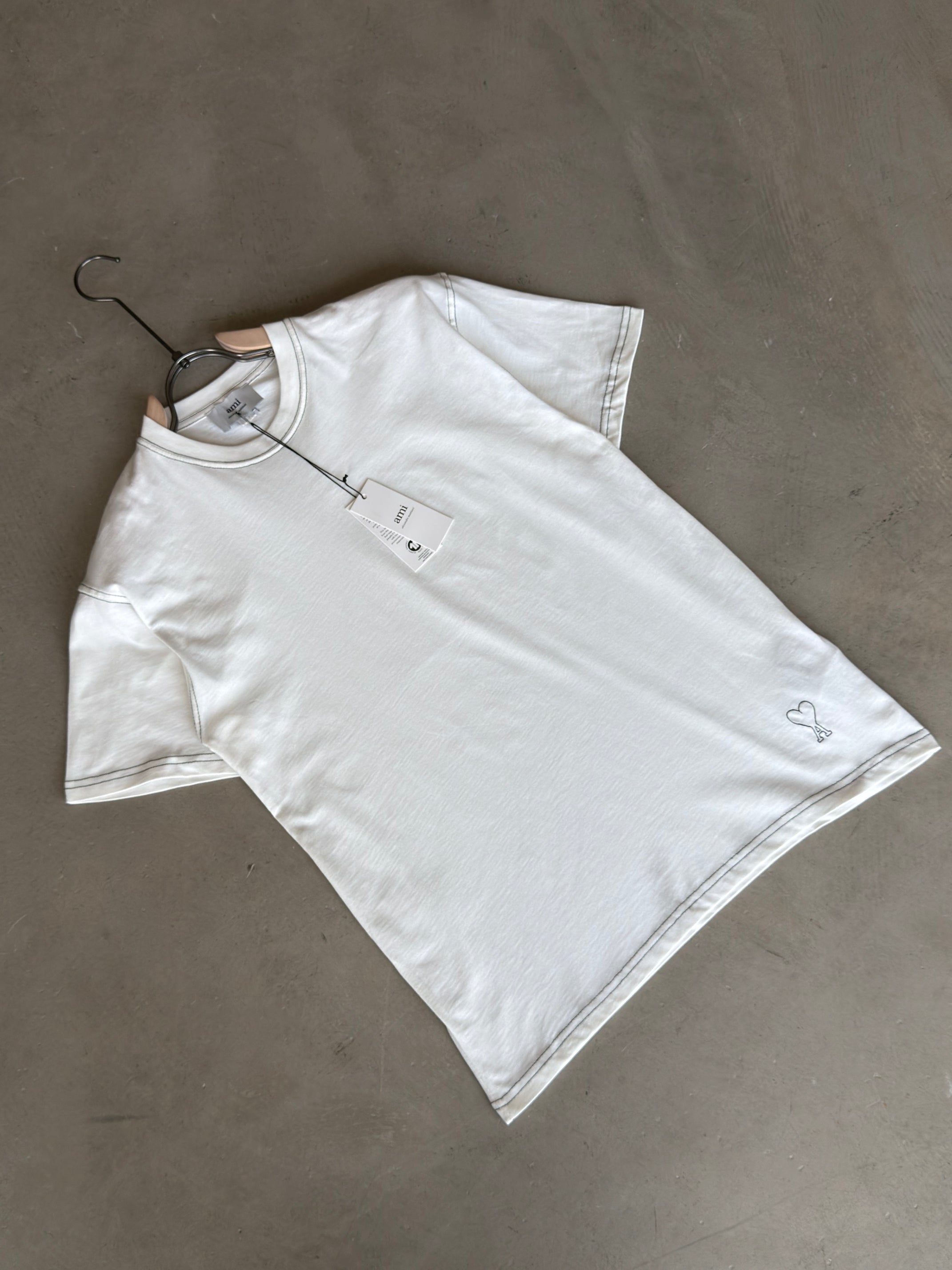 Amiri Dikiş Detaylı Beyaz Tshirt (premium)
