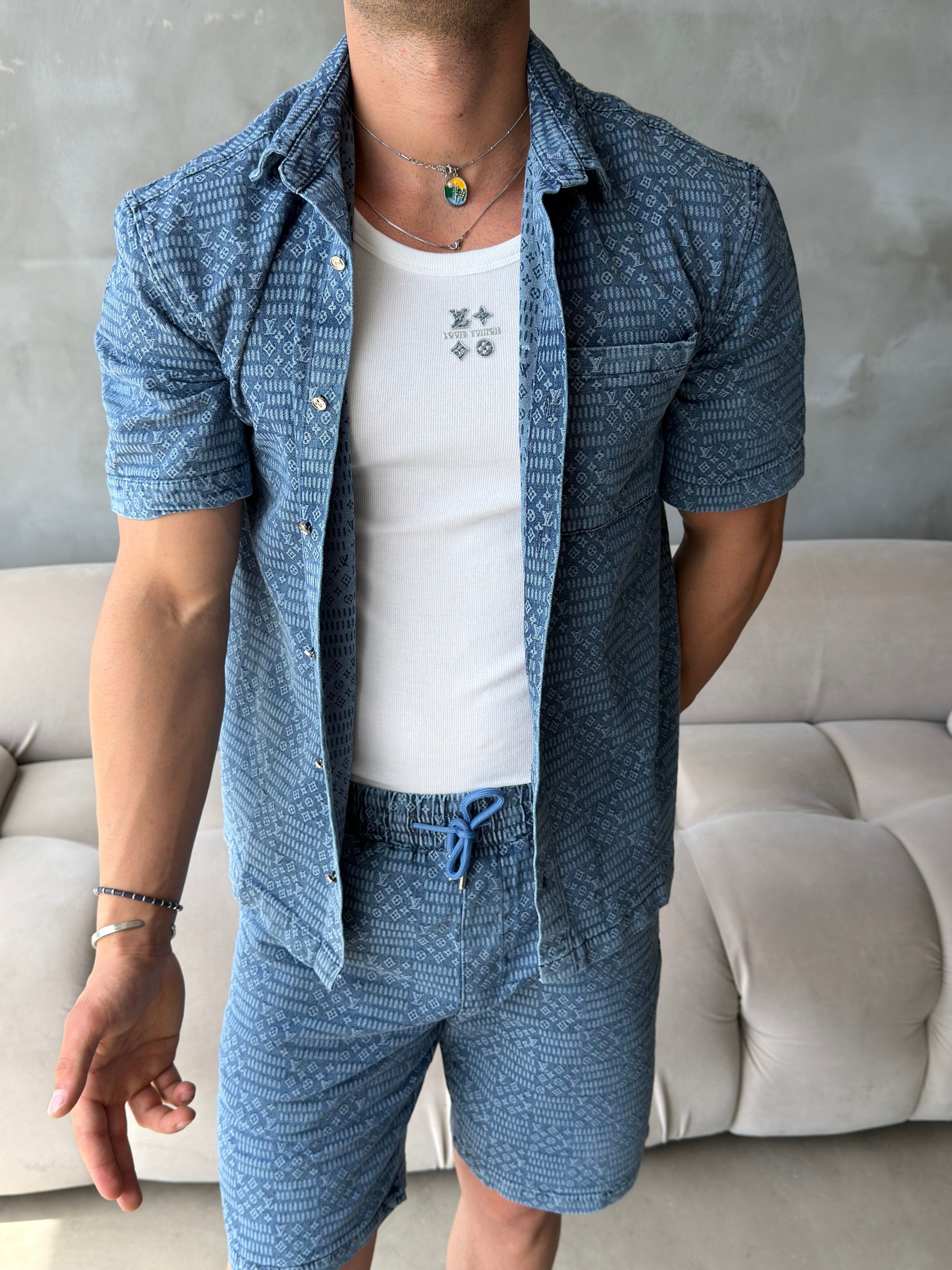 Louis Vuitton Premium Denim Takım