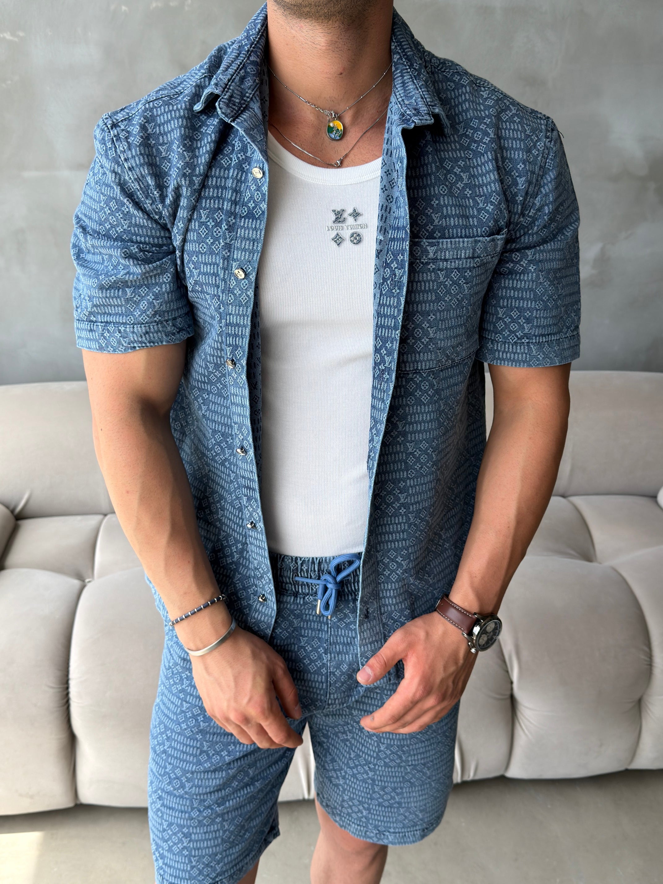 Louis Vuitton Premium Denim Takım