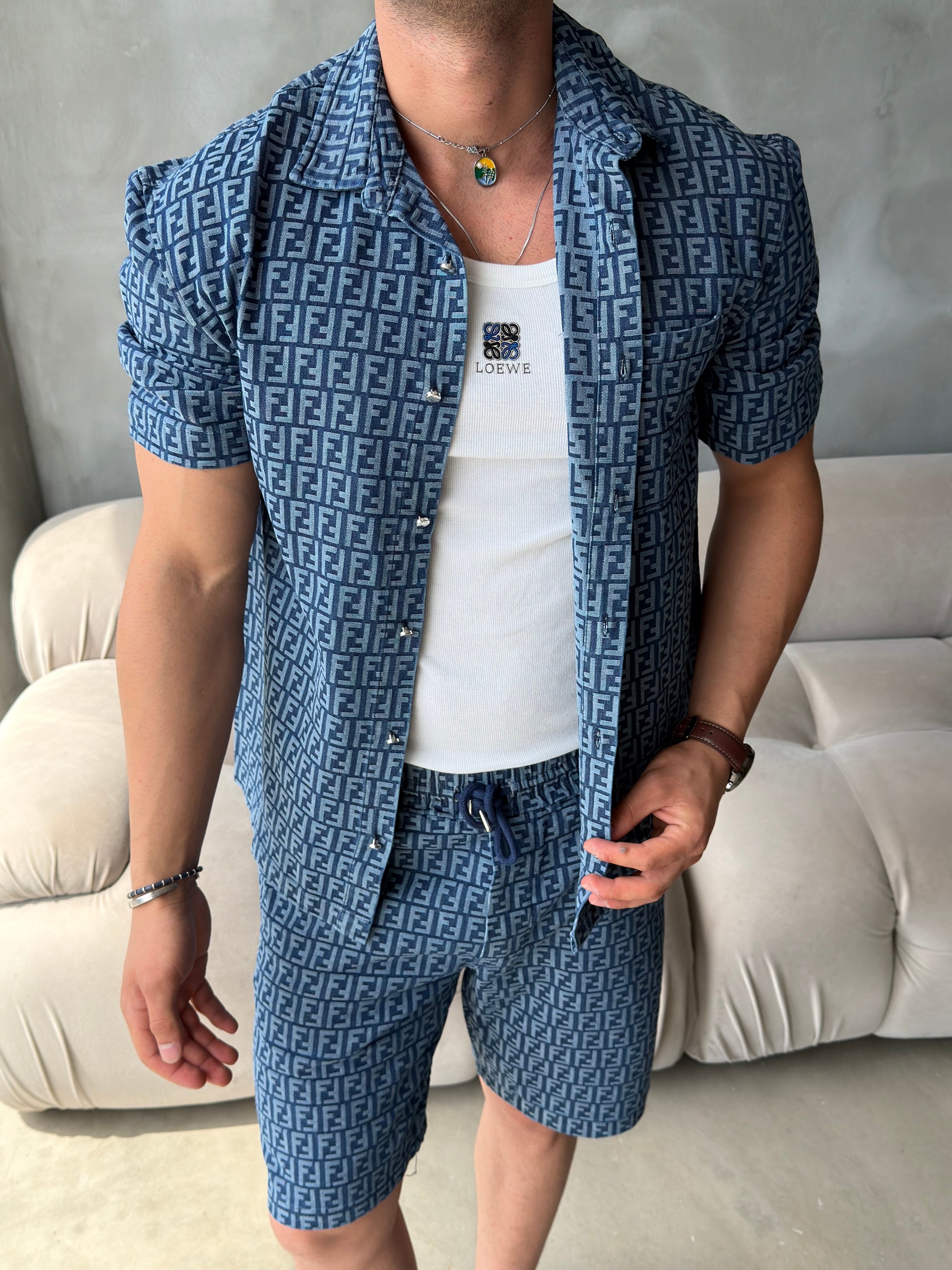 Fendi Premium Denim Takım