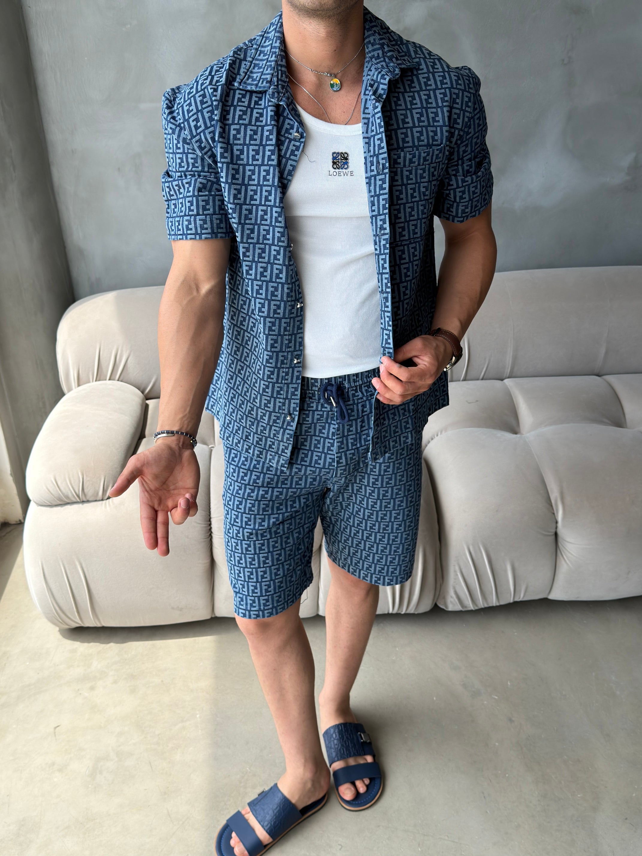 Fendi Premium Denim Takım