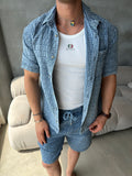 Fendi Buz Mavisi  Premium Denim Takım