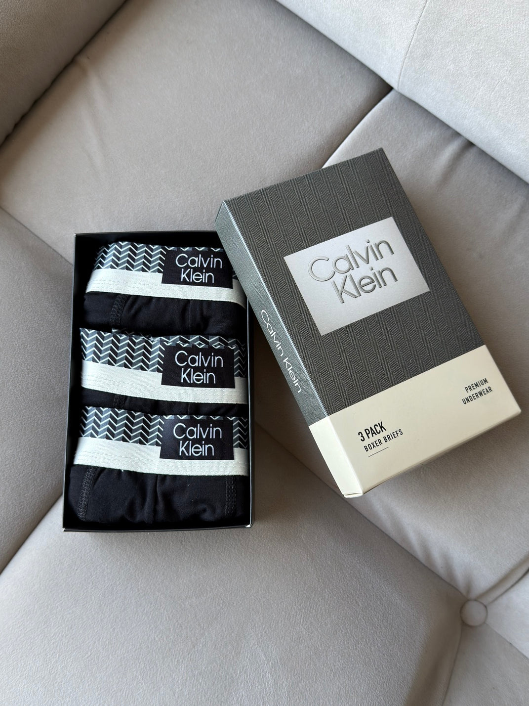 CK  Siyah Çizgili Premium Boxer