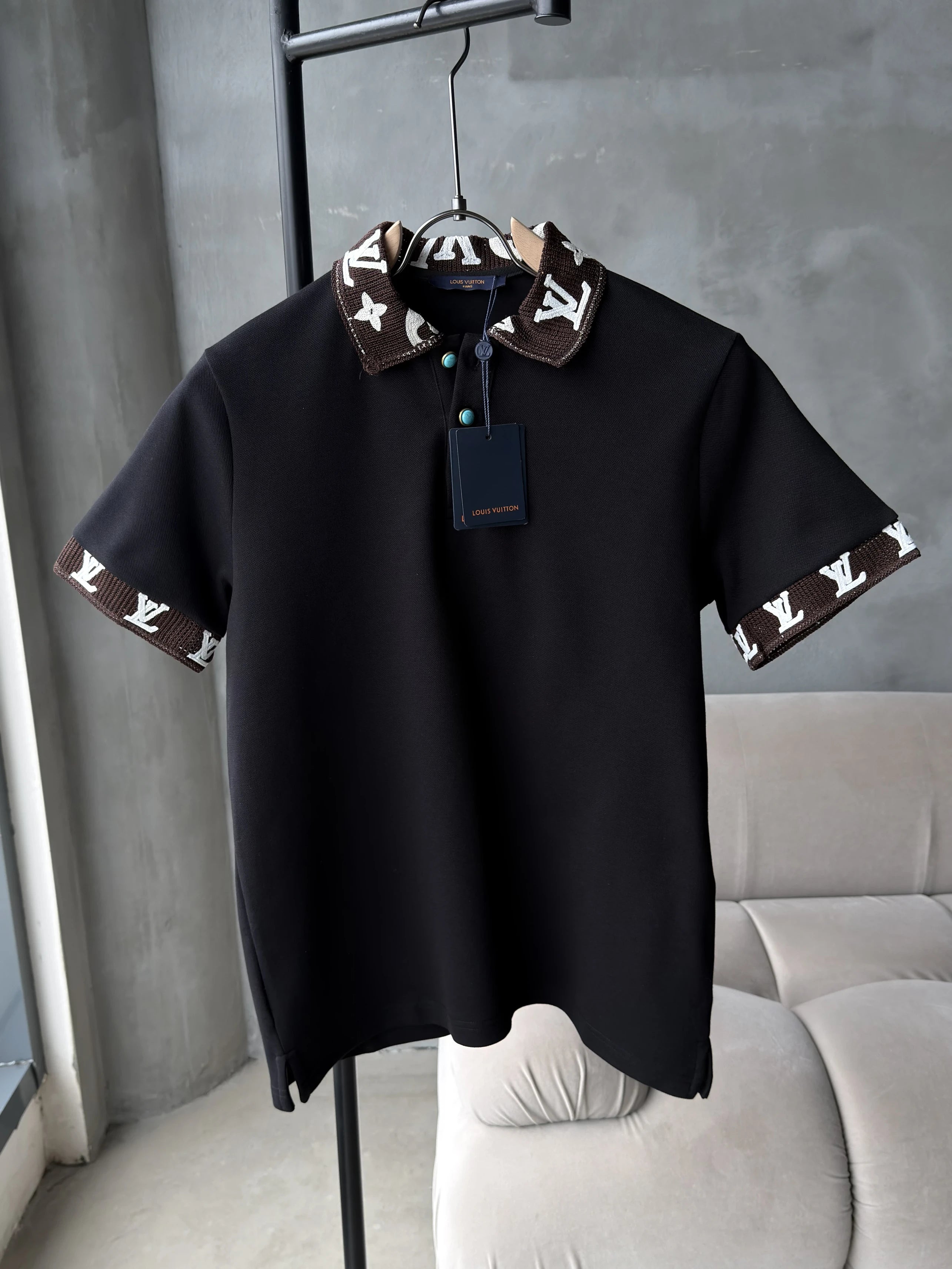 Loewe Ribana Yaka Kahve Tişört