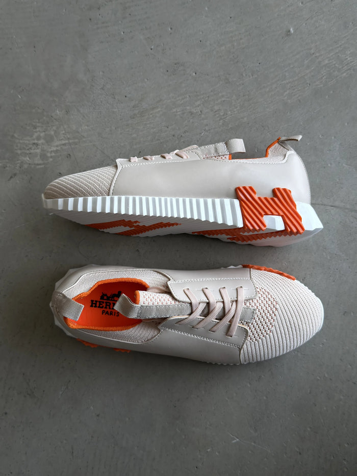 Hermes Krem Turuncu Sneakers
