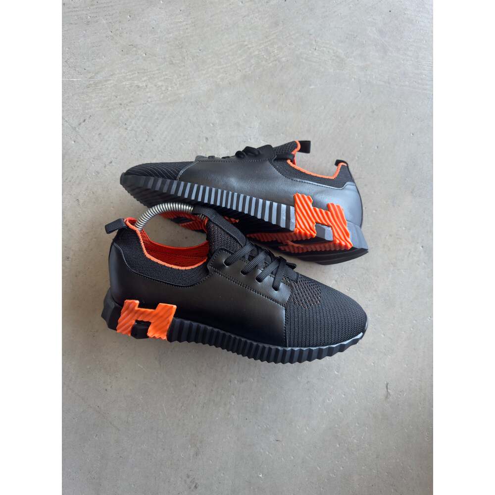 Hermes Siyah Turuncu Sneakers