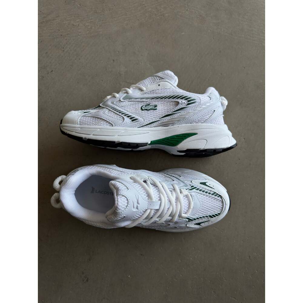 Lacoste Beyaz Fileli Yeşil Detay